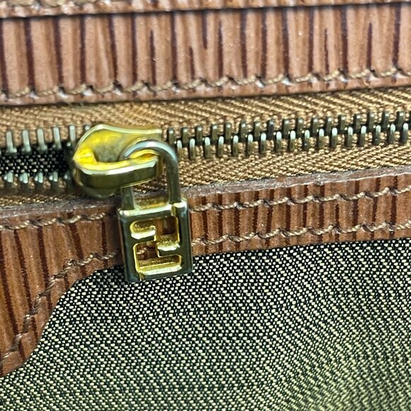 Fendi Vintage Brown Epi Leather Top Handle Bag - Preowned - Picture 15 of 15